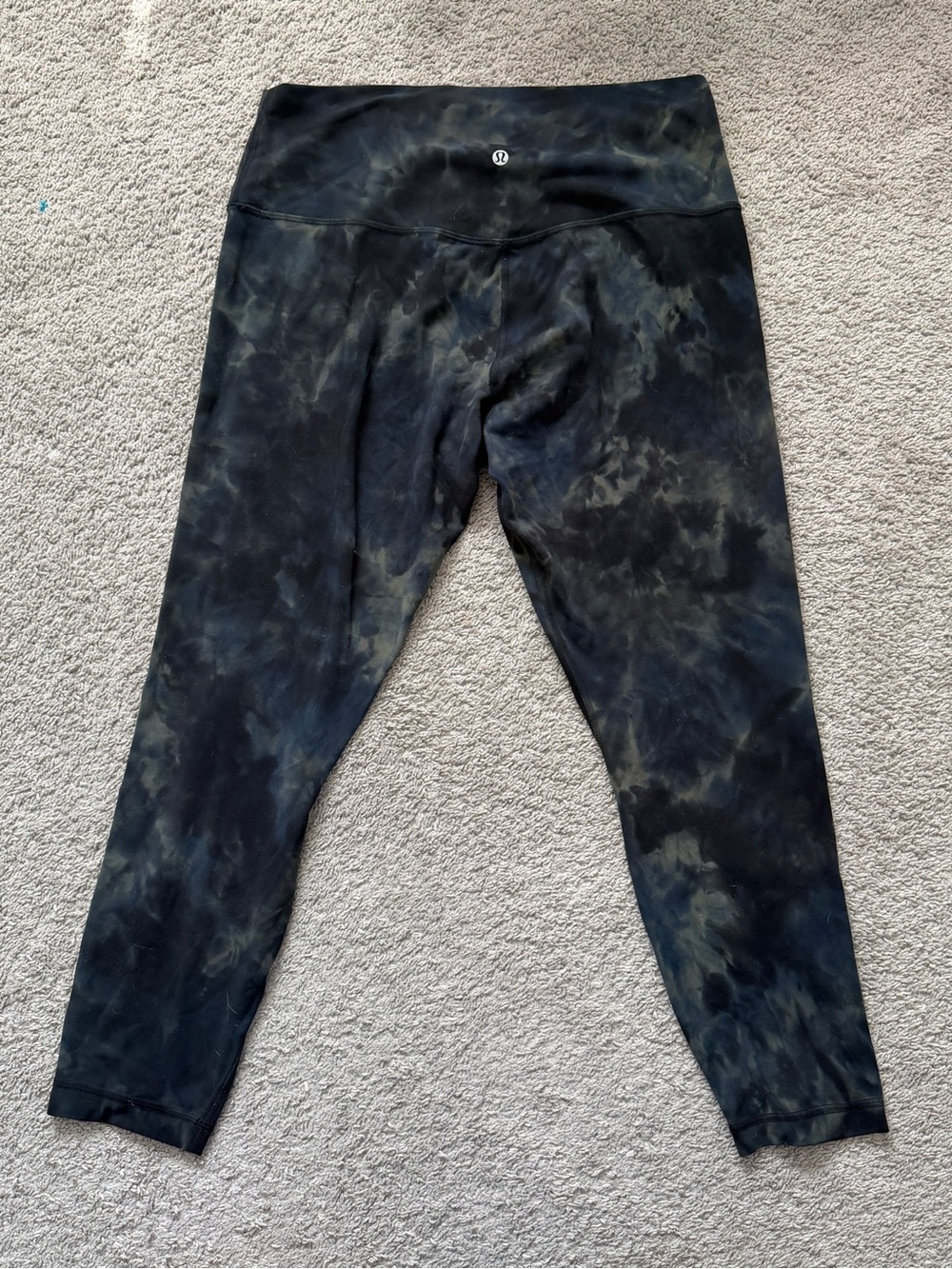 Lululemon Align High Rise Pant 26" Diamond Dye Pitch Grey Size 10 Tight Crop